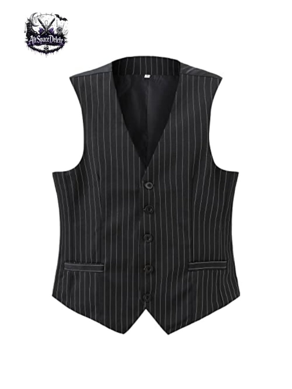 Mens Slim Fit Striped Suit Vest Formal 1920s Gangster Waistcoat